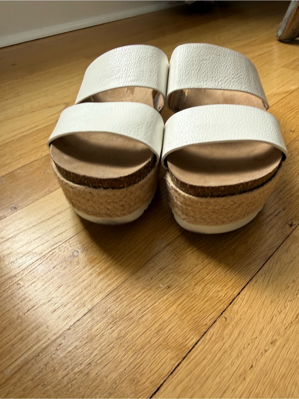 Brash White Double-Strap Slide Sandals - Picture 2 of 4